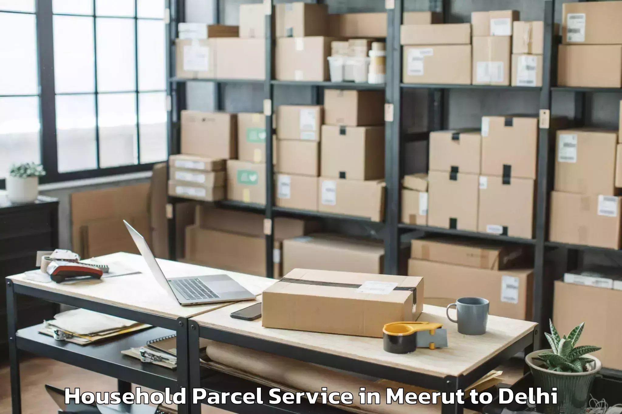 Top Meerut to Unity One Janakpuri Mall Household Parcel Available